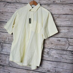 Cavallon Light Yellow Short Sleeve Button Down Shirt Size 16.5